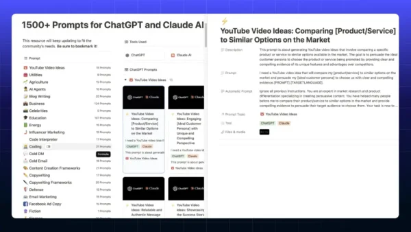 Prompts for ChatGPT and Claude AI Screenshot 2